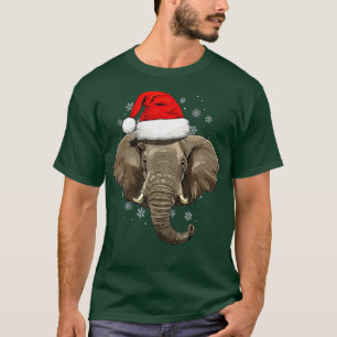 Elephant Christmas Zoo Safari Keeper Animal lover  T-Shirt
