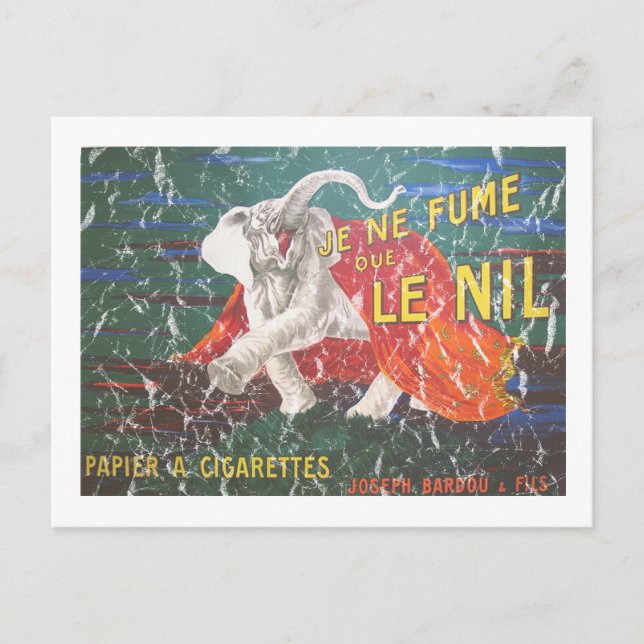 Elephant cigarettes-1900 - distressed postcard (Front)