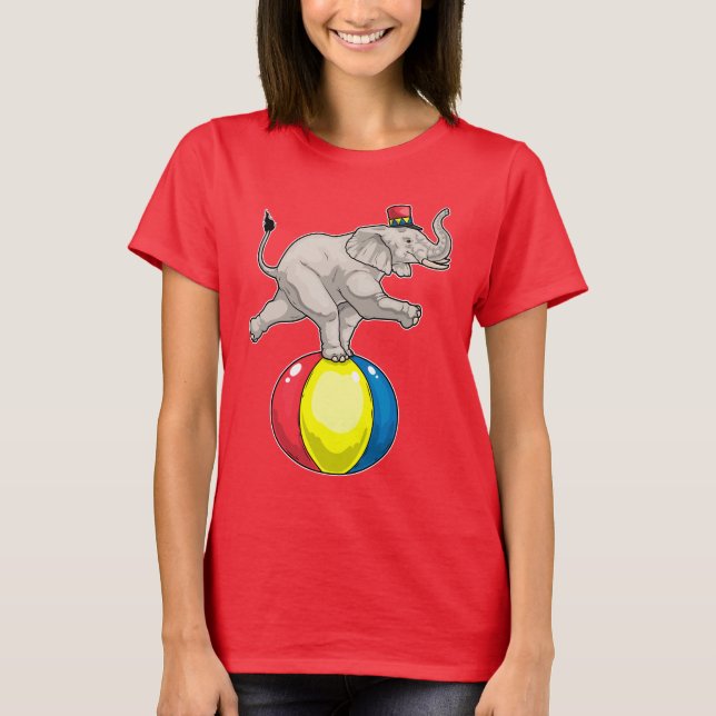 Elephant Circus Ball T-Shirt (Front)