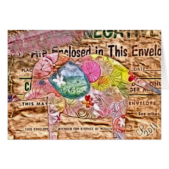 Elephant Collage Digital Art (Front Horizontal)