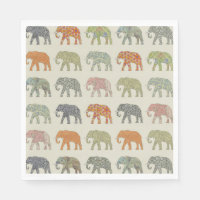 Elephant Colourful Animal Pattern Contemporary
