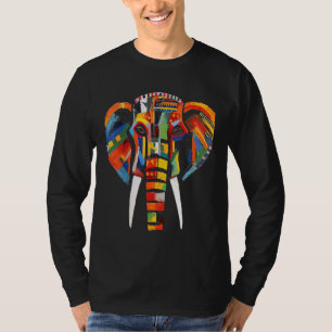 Elephant colourful artwork  animal motif animal el T-Shirt