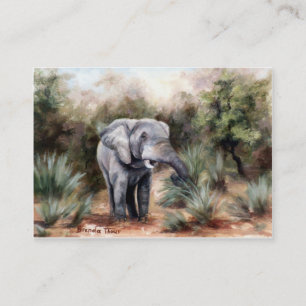 Elephant Coming Through Artcard Business Card
