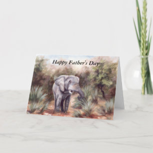Elephant Coming Through Father's Day Card