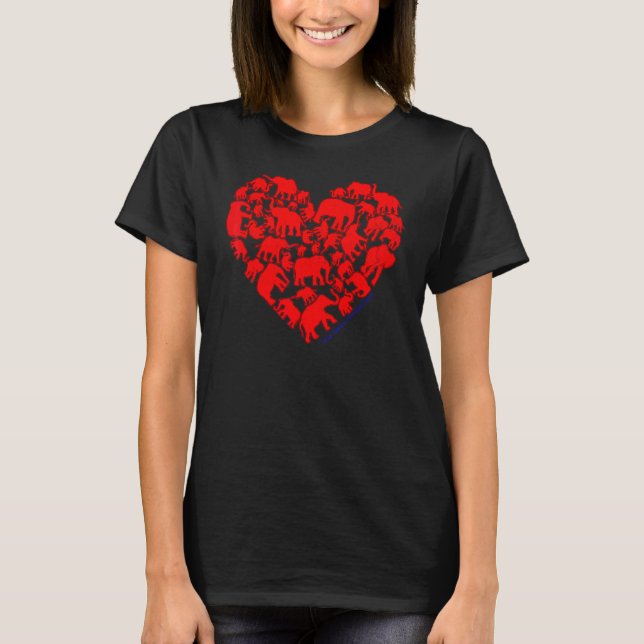 Elephant Compassion Loving Kindness Mindful Heart  T-Shirt (Front)