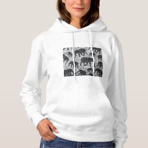 Elephant Concrete Pattern Design Hoodie