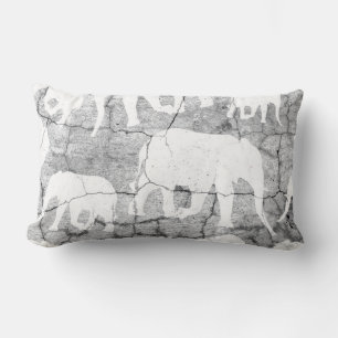 Elephant Concrete Pattern Lumbar Cushion