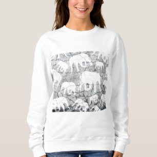 Elephant Concrete Pattern Sweatshirt