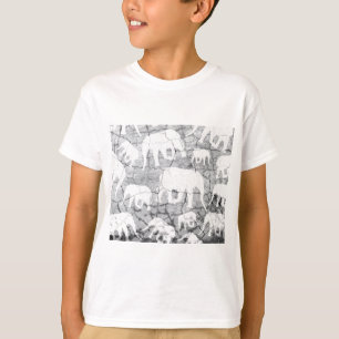 Elephant Concrete Pattern T-Shirt