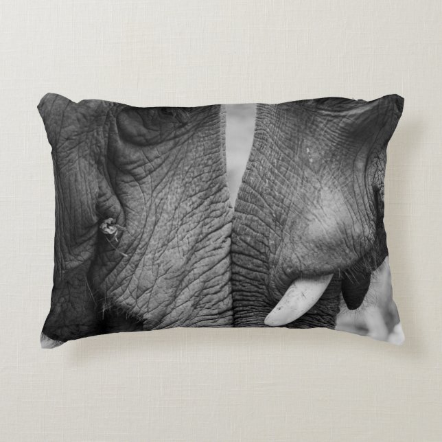 ELEPHANT COUPLE DECORATIVE CUSHION (Front)