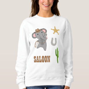 Elephant Cowboy Lasso Western Australia Elephants Sweatshirt