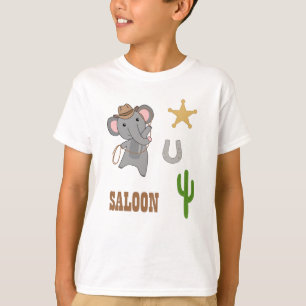 Elephant Cowboy Lasso Western Australia Elephants T-Shirt