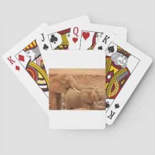 elephant custom personalise diy Anniversaries Playing Cards