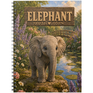Elephant Cute Baby Storybook Nursery Animal Notebook