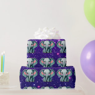 Elephant Cute Charming Themed Inspired  Wrapping Paper