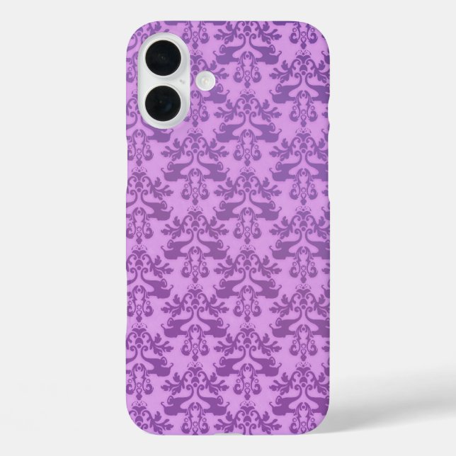 Elephant damask lilac patterned Case-Mate iPhone case (Back)