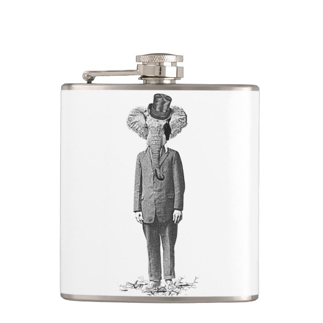 Elephant dandy hip flask (Front)