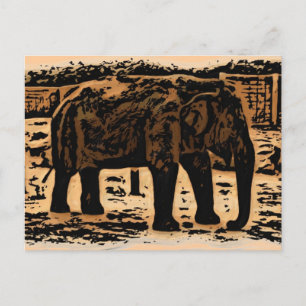 Elephant deco postcard