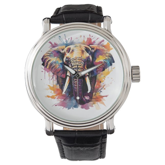 Elephant Design Hand Watch (Front)