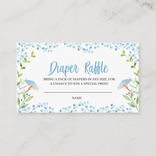 Elephant Diaper Raffle Enclosure Card (Front)