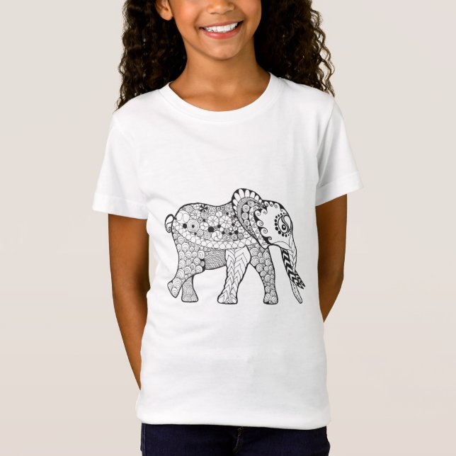 Elephant Doodle T-Shirt (Front)