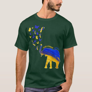 Elephant Down Syndrome Awareness, Awareness Motiva T-Shirt
