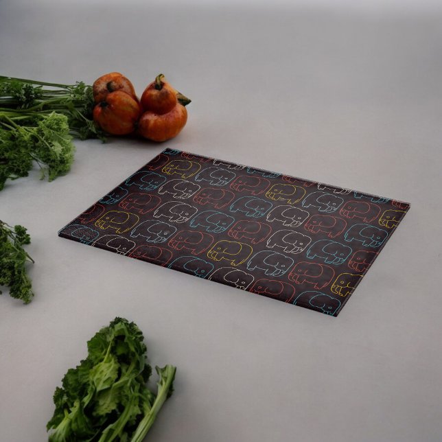 Elephant Drawing Cutting Board (chopping board)