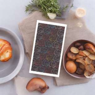 Elephant Drawing Napkin