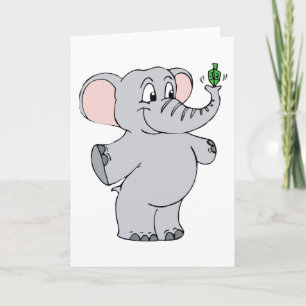 Elephant Dreidel Holiday Card