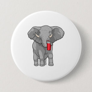 Elephant Drinking mug 7.5 Cm Round Badge