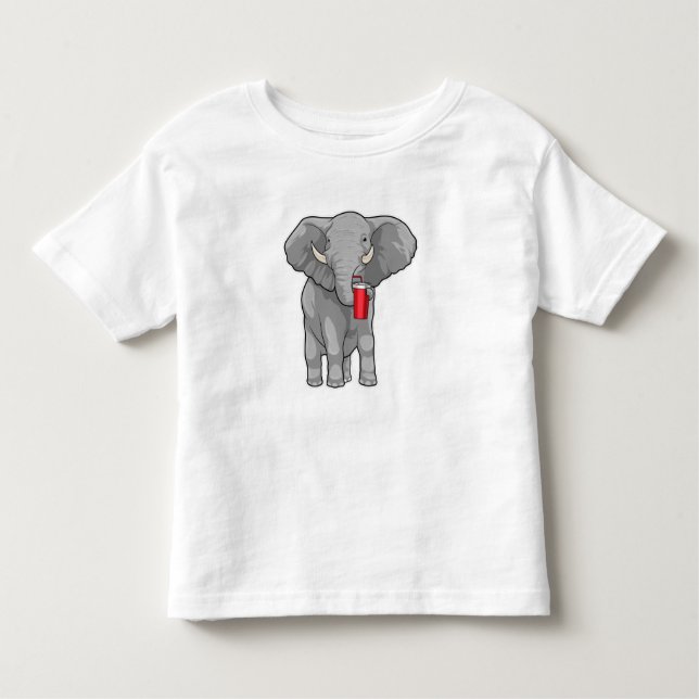 Elephant Drinking mug Toddler T-Shirt (Front)
