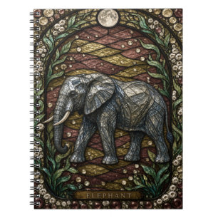 Elephant Dry Plains Illumina Stained Glass Notebook