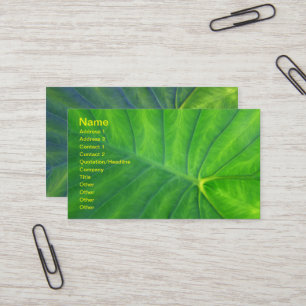 Elephant Ears - Colocasia Business Card