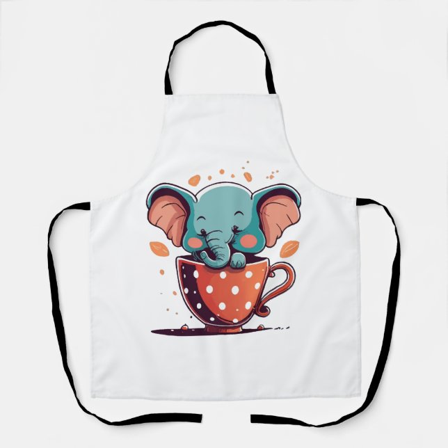 Elephant Elegance Apron (Front)