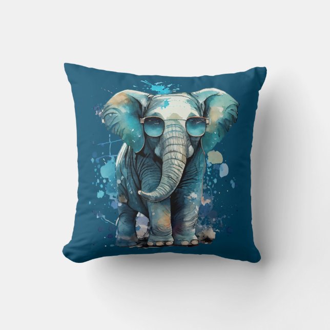 Elephant Elegance Cushion (Front)