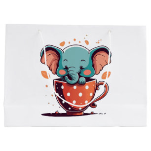 Elephant Elegance Large Gift Bag