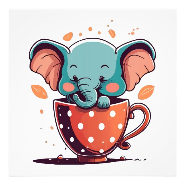Elephant Elegance Photo Print (Front)