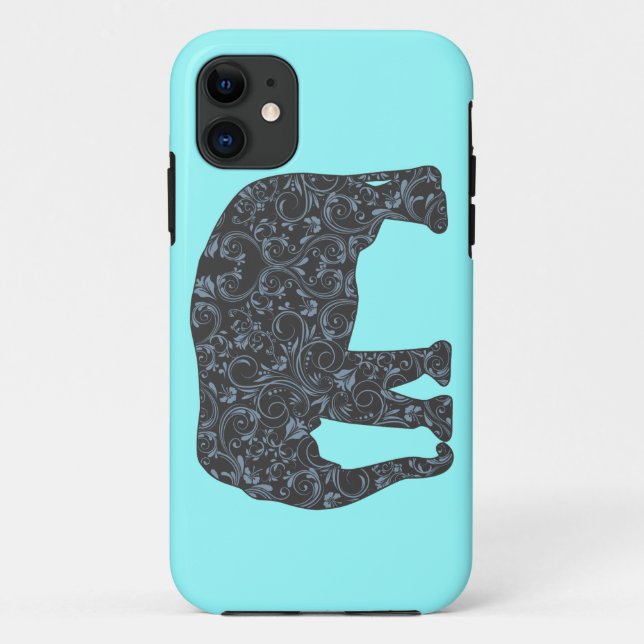 Elephant Elegant Damask Girly Case-Mate iPhone Case (Back)