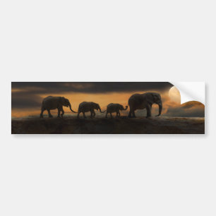 ELEPHANT ELEPHANTS BUMPER STICKERS