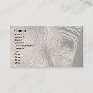 Elephant eye business card