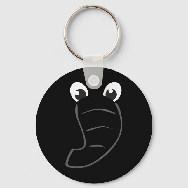 Elephant Face Cute Kids Halloween Costume Animal G Key Ring (Front)