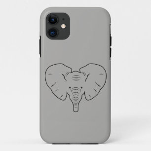 Elephant face silhouette Case-Mate iPhone case