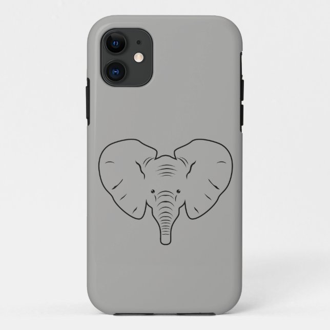 Elephant face silhouette Case-Mate iPhone case (Back)
