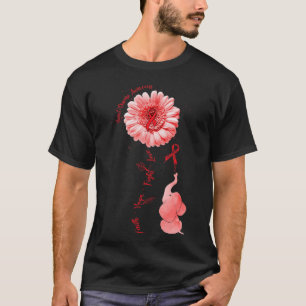Elephant Faith Hope Fight Love Heart Disease Aware T-Shirt