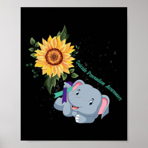 Elephant Faith Hope Fight Love Suicide Prevention Poster