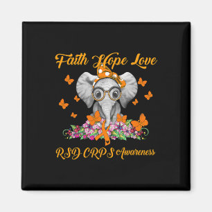 Elephant Faith Hope Love Rsd Crps Awareness Magnet