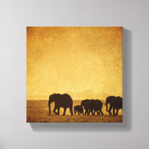 Elephant Family Canvas Print
