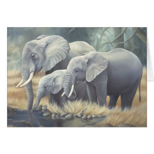 "Elephant Family" Card