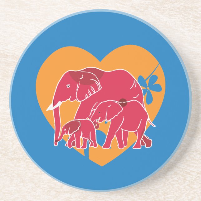 Elephant Family Coaster (Front)