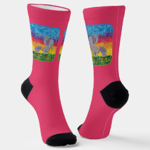 Elephant Family Crew Socks